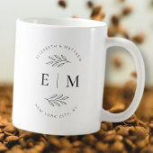 Hochzeit Eleganter Chic Modern Simple Chic Monogra Kaffeetasse
