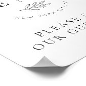 Hochzeit Eleganter Chic Modern Simple Chic Monogra Poster (Ecke)