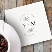 Hochzeit Eleganter Chic Modern Simple Chic Monogra Serviette