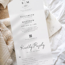 Hochzeit Eleganter Chic Moderne einfache QR-Mahlze