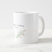 Hochzeit Eleganter Creative Floral White Chic Jumbo-Tasse (Vorderseite Rechts)