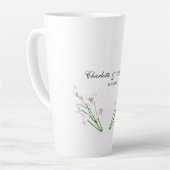 Hochzeit Eleganter Creative Floral White Chic Milchtasse (Linke Ecke)