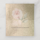 Hochzeit | Eleganter rosafarbener Pampasgras Platzkarte (Innenseite Aufgefaltet)