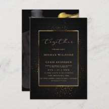 HOCHZEIT | Eleganter Schwarz-Gold-Glitzer