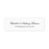 Hochzeit Eleganter Script Creative Schwarz-weiß Fa (Vorne)