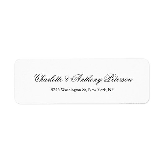 Hochzeit Eleganter Script Creative Schwarz-weiß Fa (Vorne)