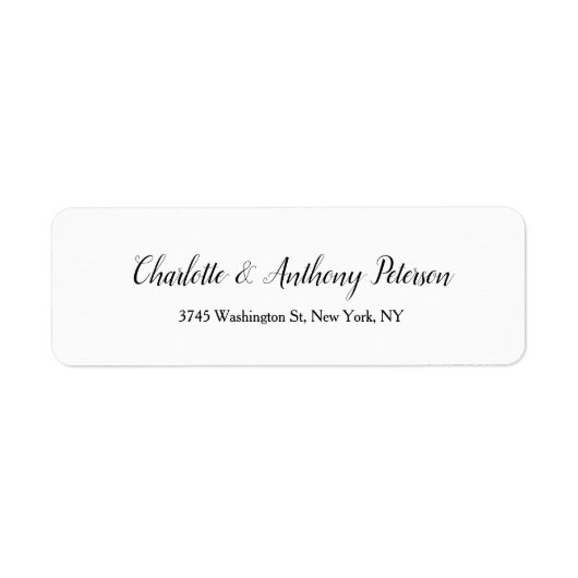 Hochzeit Eleganter Script Creative Schwarz-weiß Fa (Vorne)