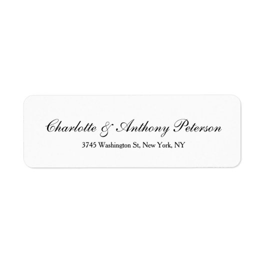 Hochzeit Eleganter Script Creative Schwarz-weiß Fa (Vorne)