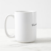 Hochzeit Eleganter Script kreativ Schwarz-weiß Kaffeetasse (Links)