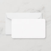 Hochzeit Eleganter Script kreativ Schwarz-weiß Mitteilungskarte (Rückseite)