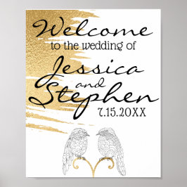 Hochzeit Elegantes Gold und Black Poster