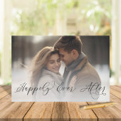 Hochzeit Elegantes Kalligrafisches Foto Schwarz-We Gästebuch