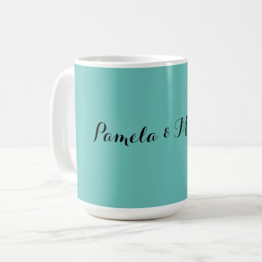 Hochzeit Elegantes Minimalistisches Klassisches Bl Kaffeetasse (Vorderseite Links)