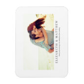 Hochzeit | Elegantes modernes Foto Magnet (Vertikal)
