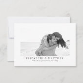 Hochzeit | Elegantes, modernes, kundenorientiertes Dankeskarte (Vorderseite)