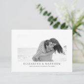 Hochzeit | Elegantes, modernes, kundenorientiertes Dankeskarte (Stehend Vorderseite)