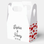 Hochzeit Elegantes Schwarzes Script Typografie Her Geschenkschachtel (Geöffnet)