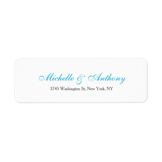 Hochzeit Elegantes Script Creative Sky Blue White (Vorne)
