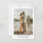 Hochzeit Elegantes Skript-Foto Danke-Karte Dankeskarte (Vorderseite)