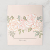 Hochzeit Elegantes Wasserfarbenblütenblättern Platzkarte (Außenseite Aufgefaltet)
