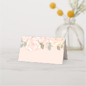 Hochzeit Elegantes Wasserfarbenblütenblättern Platzkarte (Rückseite)