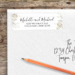 Hochzeit Elegantes Wasserfarbenparadies Grün<br><div class="desc">Dieses Design ist mit einem Aufkleber für Hochzeitsfeiern und einer minimalistischen Aquarellblume ausgestattet. Der elegante,  klassische Boho-Stil mit stilvollen,  schlauen Grün- und Kalligraphieschriften.</div>