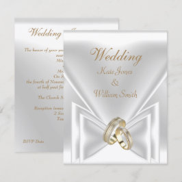 Hochzeit Elegantes White Gold Rings Einladung