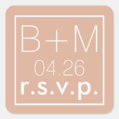 Hochzeit Elegantly r.s.v.p. Aufkleber (Vorderseite)