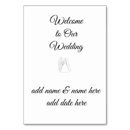 Hochzeit / Empfang Tischkarte Tischnummer