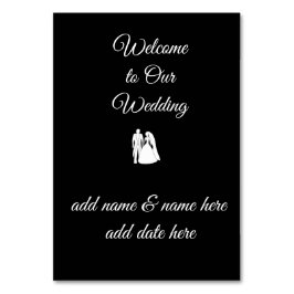 Hochzeit / Empfang Tischkarte Tischnummer