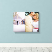 Hochzeit Erinnerungen Bride Groom Wrapped Canvas Leinwanddruck (Insitu (Holzboden))