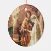 Hochzeit Erste Weihnachtszeit Katholische Keramik  Ornament (Links)