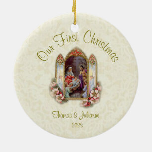 Hochzeit Erste Weihnachtszeit Katholische Keramik  Ornament