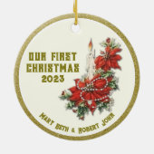 Hochzeit Erste Weihnachtszeit Katholische Keramik Ornament (Hinten)