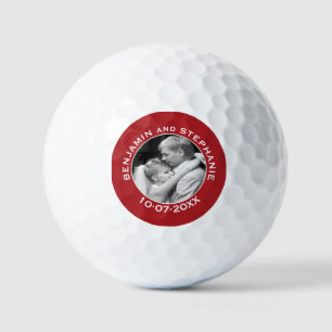 Hochzeit Erstes Weihnachts-Foto Individuelle Name Golfball