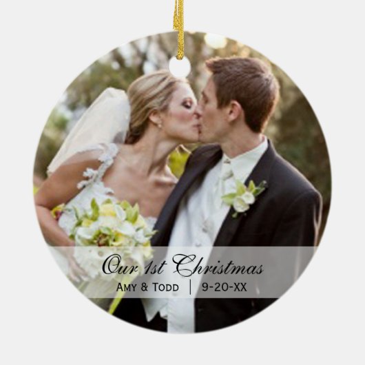 Hochzeit | Erstmaliges Weihnachtsschmuck zum Foto (Hinten)