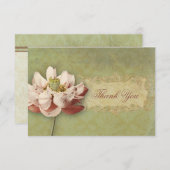 Hochzeit Etude de Fleurs Vintage danken Ihnen Dankeskarte (Vorne/Hinten)