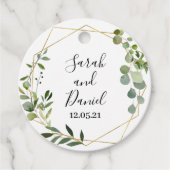 Hochzeit Eukalyptus Geschenkanhänger (Vorderseite)