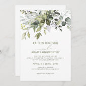 Hochzeit Eukalyptus Greenery Watercolor Herbal Einladung (Vorne/Hinten)
