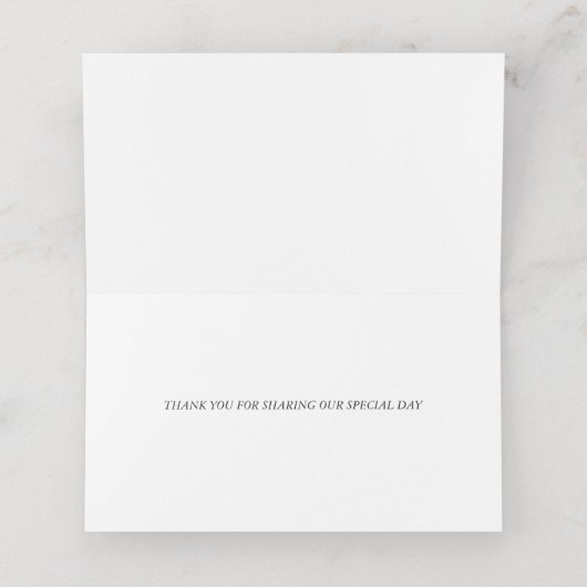 Hochzeit | Exotic Coral Rose Peony Platzkarte (Innenseite Aufgefaltet)