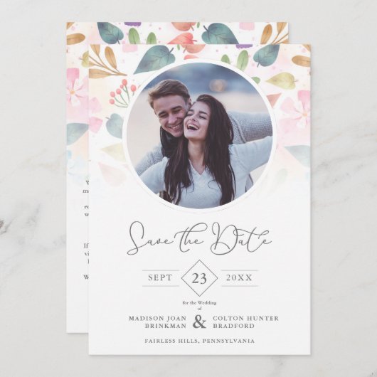 Hochzeit Extravagante Blume Klassisches Foto (Vorne/Hinten)