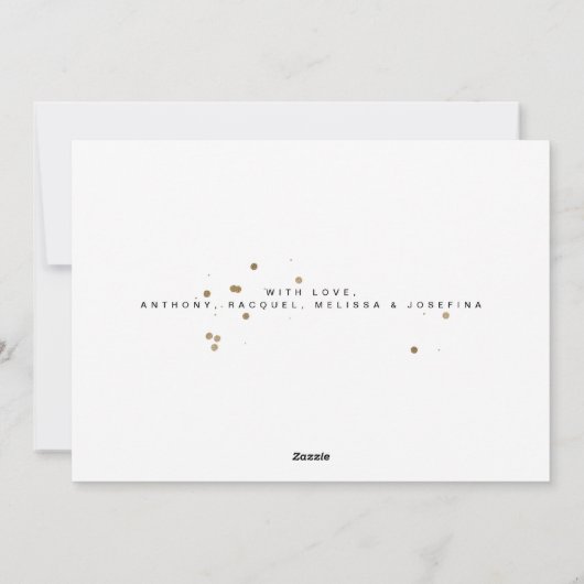 HOCHZEIT FEIERTAGSKARTE (Rückseite)