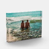 Hochzeit Flitterwochen Weißes Skript Ziel Fotoblock (Links)