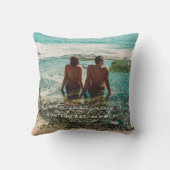 Hochzeit Flitterwochen Weißes Skript Ziel Kissen (Rückseite)