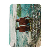 Hochzeit Flitterwochen Weißes Skript Ziel Magnet (Vertikal)