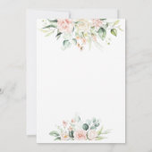 Hochzeit florale Elegant Pink Chic Skript Hochzeit Einladung (Rückseite)