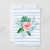 Hochzeit florales Bouquet Foto Dankeschön Karte (Rückseite)