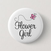 Hochzeit Flowergirl Knopf Button (Vorderseite)