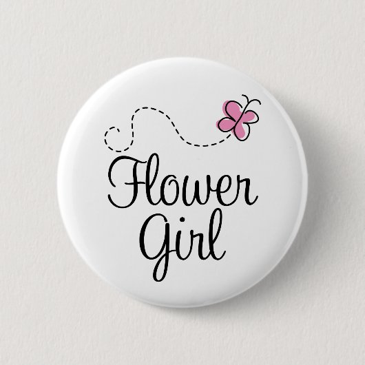 Hochzeit Flowergirl Knopf Button (Vorderseite)