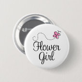 Hochzeit Flowergirl Knopf Button (Vorne & Hinten)